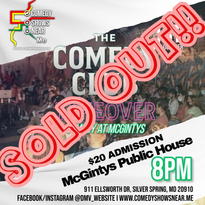 DC Comedy Club Takeover – Live at McGinty’s Public House